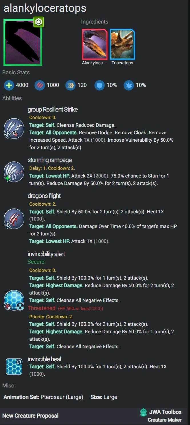 2.19 creatures in jwa toolbox Fandom