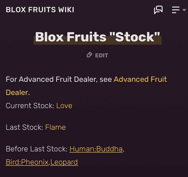 blox fruit stock history