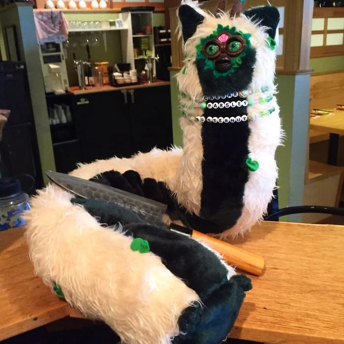 furby with knife