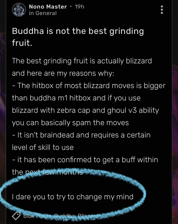 Buddha is a bad PVP fruit. It has no range and it hard to miss. All you  have to do is get really high and spam long range abilities to defeat a