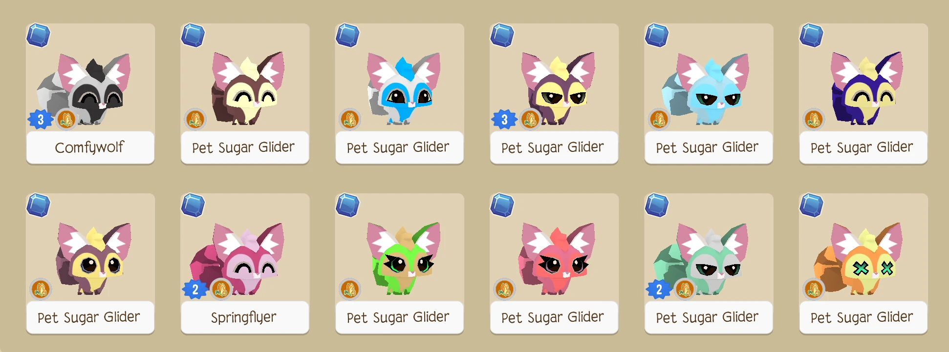 Trading token gliders, wanting clothing Fandom