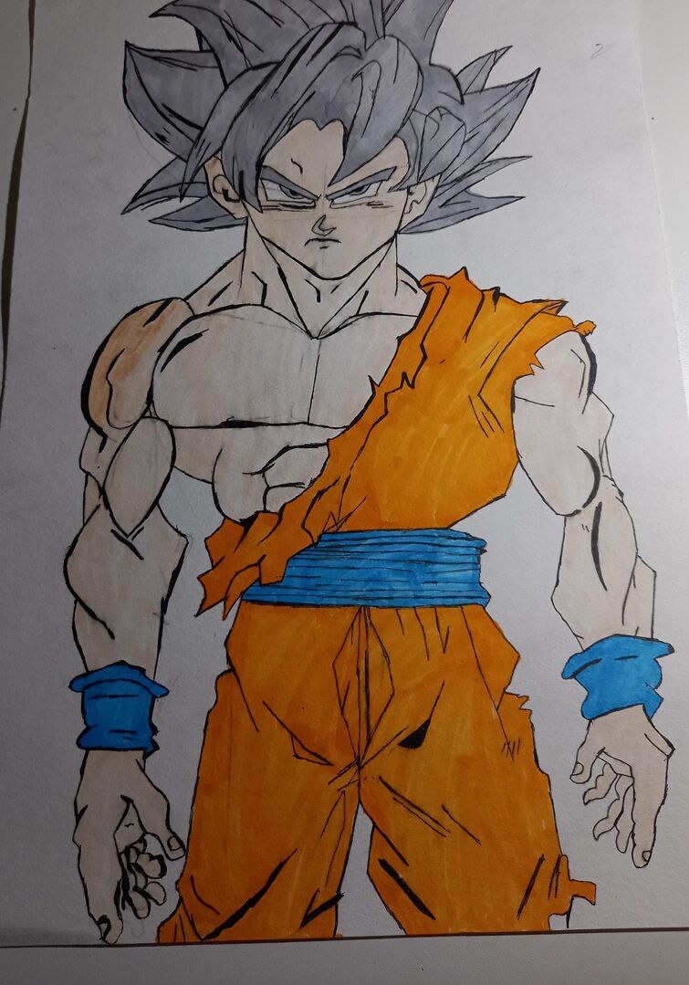 Drew Super Saiyan Blue Goku - Hope you guys like it ! : r/dbz