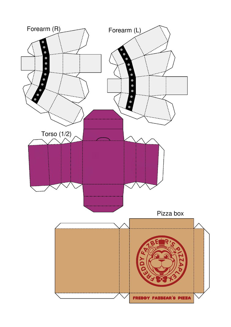 Withered Freddy Fnaf 2 Papercraft by JakovDrawzz