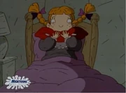Lucy  in her bed with Oblina's lips.