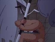 Krumm using Oblina as a toilet plunger. Yuck!