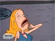 Lucy ejected from the fashion show.