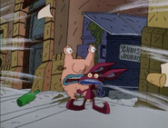 Ickis and Krumm in heavy wind, on the search for Oblina.