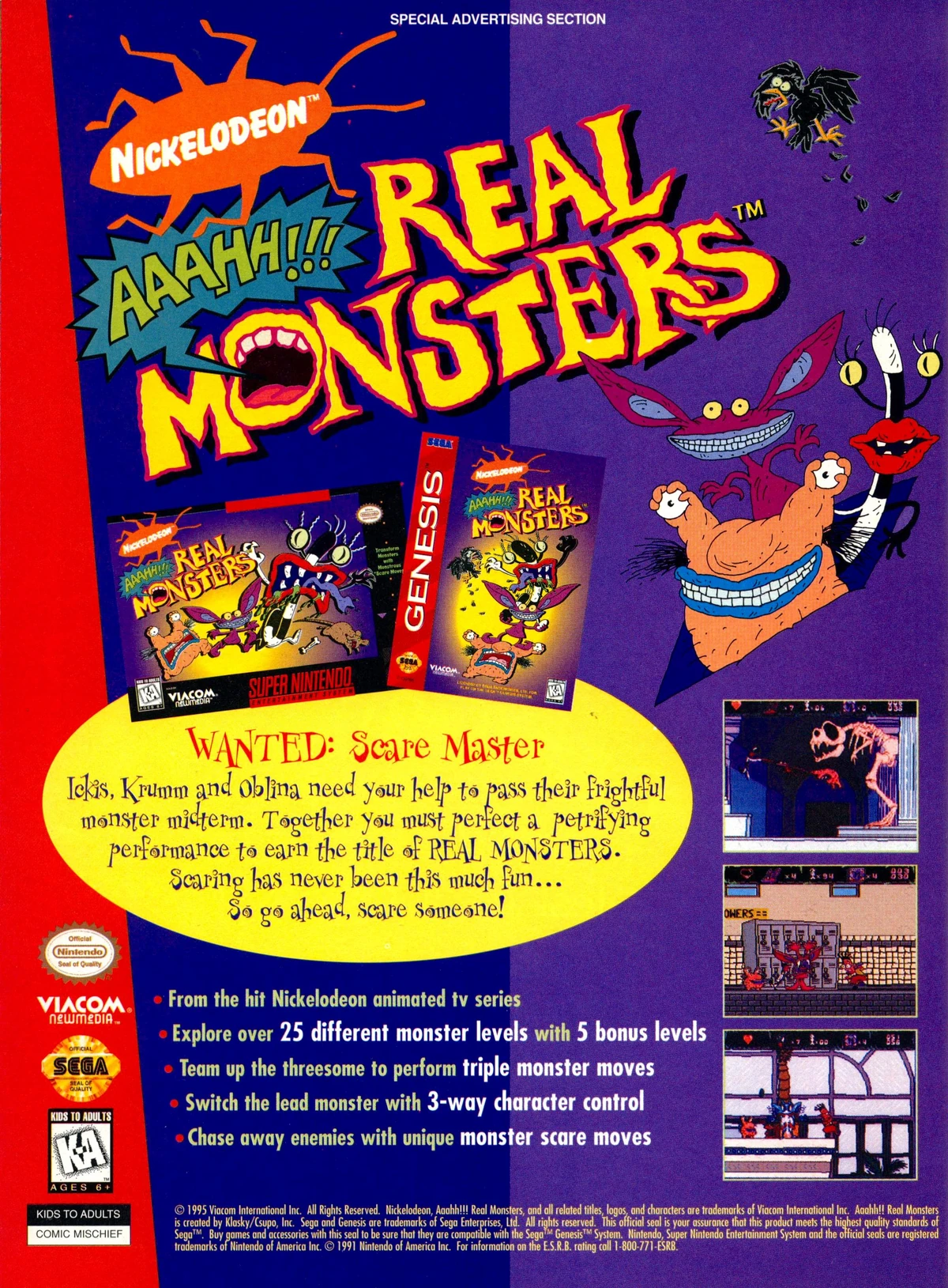 Aaahh!!! Real Monsters (Video Game) | Aaahh!!! Real Monsters Wiki