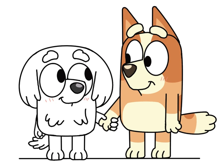 How to draw bluey and bingo