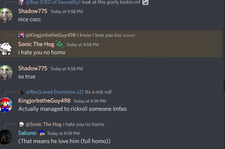 So about the time I rickrolled someone on SMG4's Discord server..