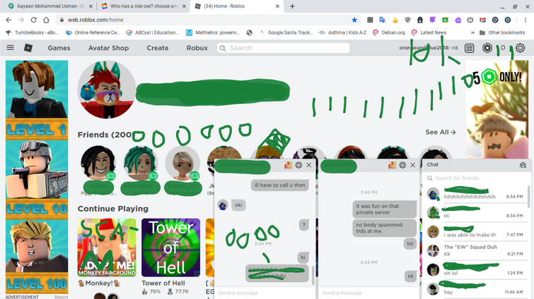 I Edited My Roblox Home Page Using Chrome Canvas Lol Fandom - my roblox home