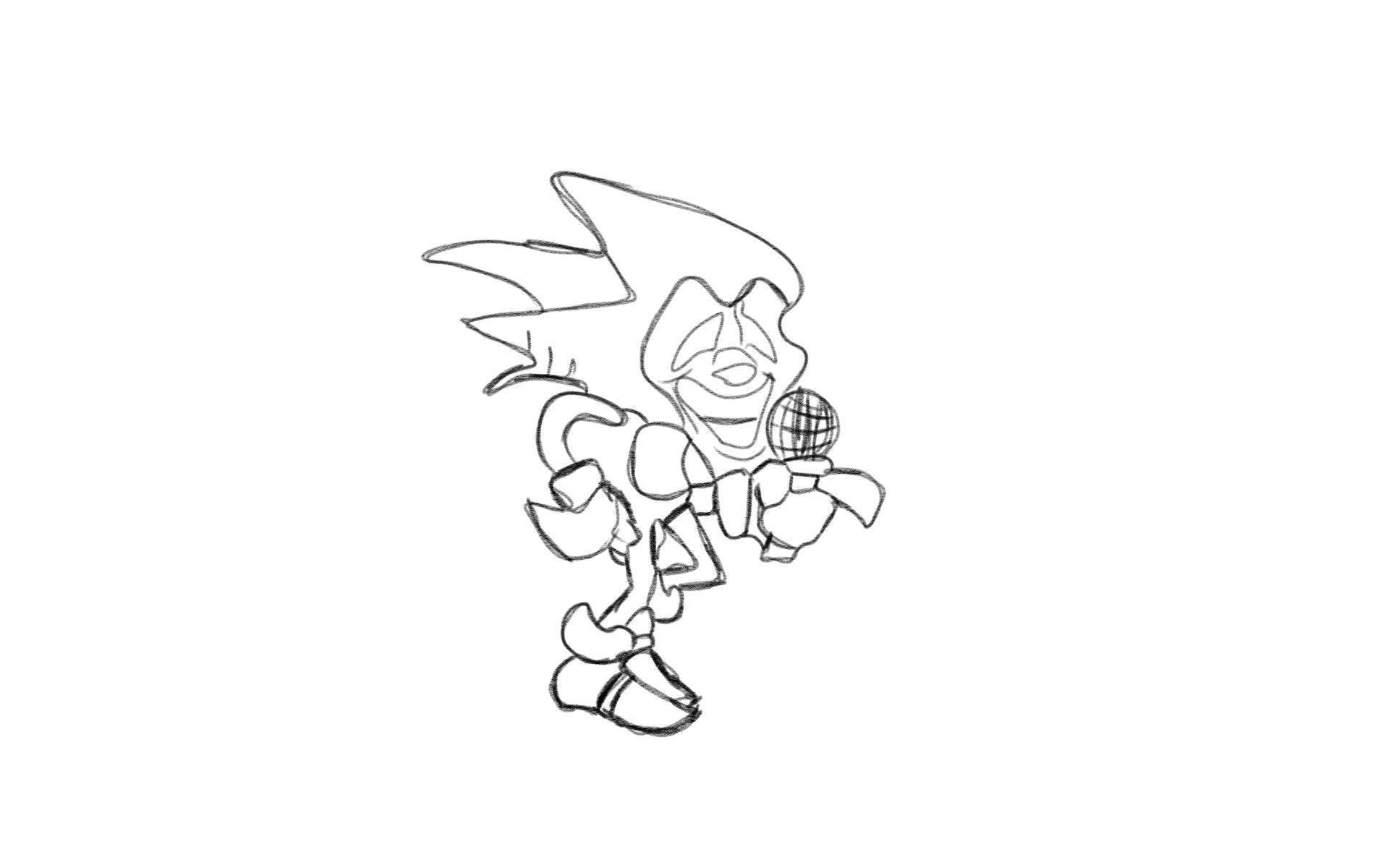 Para Colorir Sonic FNF - Imprimir