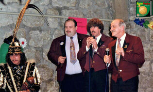 Driekoningenfeest 1995 Werner Kinoo, De Prinsengarde Michel Heck, Patrick De Neve, Paul Kinoo (2)