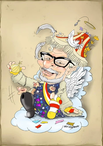 Na zijn dood maakte Nick Van Bever een tekening als afscheid aan Iederien Ajoin (©Nick Van Bever)