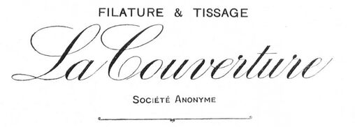 Briefhoofd van La Couverture uit 1929. (http://madeinaalst.be - Collectie Van der Helst L