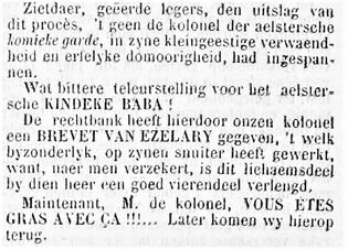 Denderbode 12 juli 1874 Carnavalsproces