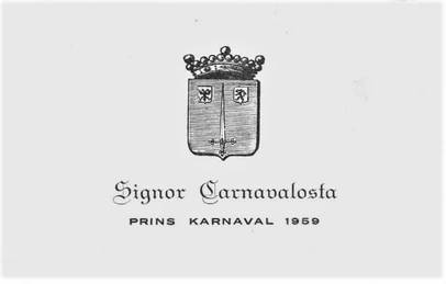 1959 signor carnavalosta NAAMKAARTJE