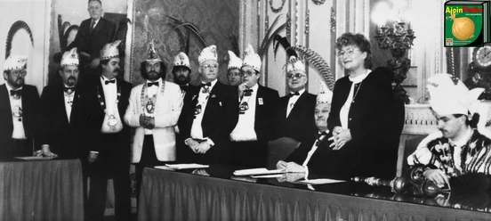 Anny De Maght op de Prinsendag van de Prinsencaemere in 1990 (Foto: Collectie Sören Delclef - AjoinPedia)