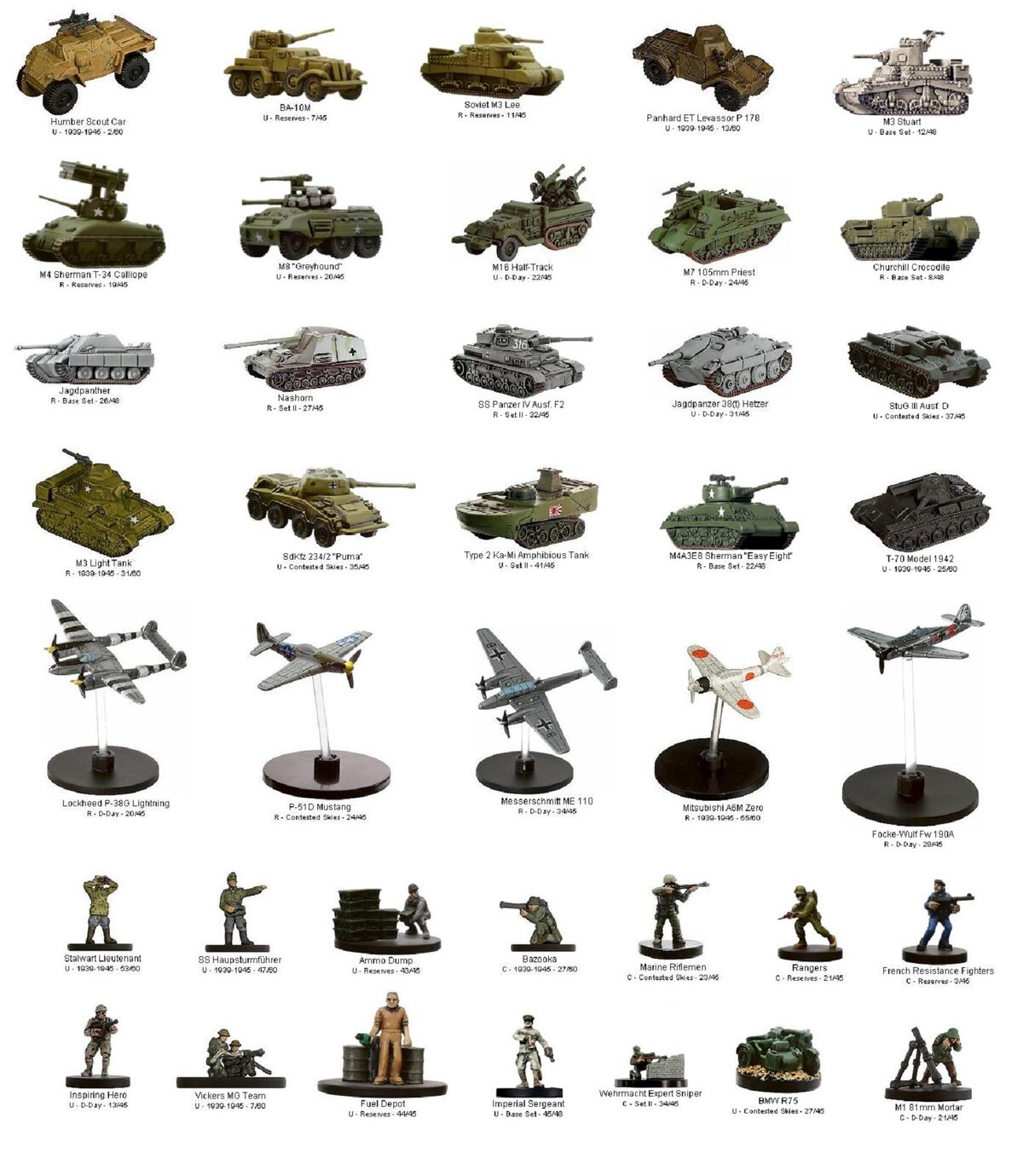 Axis & clearance allies miniatures