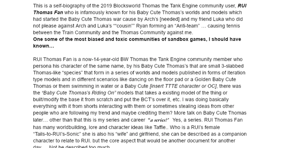 RUI Thomas Fan 4 years later Fandom