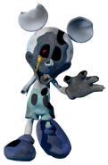 Withered Photo-Negative Mickey's full body.