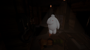 Baymax in the Meat Freezer