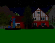 The original house during nighttime on July 15, 2019.