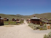 Bodie, California, as seen from the hill, looking towards the cemetery