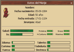Cuadro de infirmación de los monjes