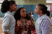 Janine trying to separate Keke and Gabby's fight.