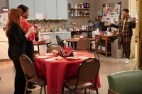 Jacob surprises Melissa by joining their annual Christmas dinner.