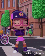 Abby Hatcher No No on a roll Bomber Blimp Jacket Inflation Scene.gif