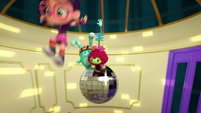 210a - Abby jumps off the disco ball