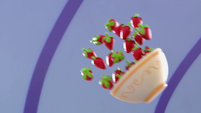 110b - Second strawberries fly into the air