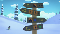 215a - Snow sports directional sign