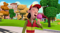 126a - Crossing guard eating ice cream