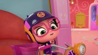 207a - Abby buckles her helmet