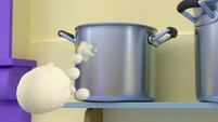 114b - Rice chunk bouncing off a pot