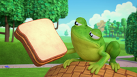 208b - Frog holding sandwich