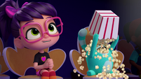 104b - Bozzly eating popcorn as Abby talks