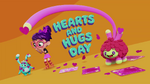 Hearts and Hugs Day title card