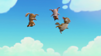 120a - Chipmunks flying through the air