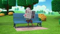 213a - Old man reading newspaper