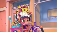 223a - Abby with a flowered helmet