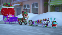 218 - Fuzzlies cheer as part of the sleigh