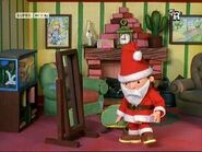 Bob the Builder dressed up as Santa Claus