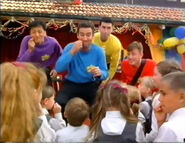 The Wiggles zipping their lips