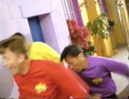 The Wiggles entering Brrrrrr Street