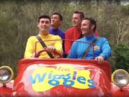 The Wiggles riding in the Big Red Car epilogue
