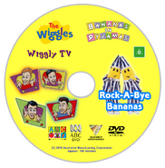 The Wiggles and Bananas in Pyjamas - Wiggly TV and Rock-A-Bye Bananas re-released DVD Cover - Disc